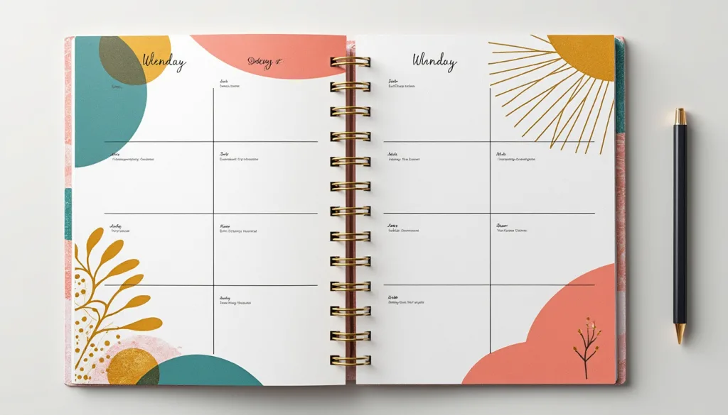 Un semainier géométrique à imprimer pour s’organiser avec style