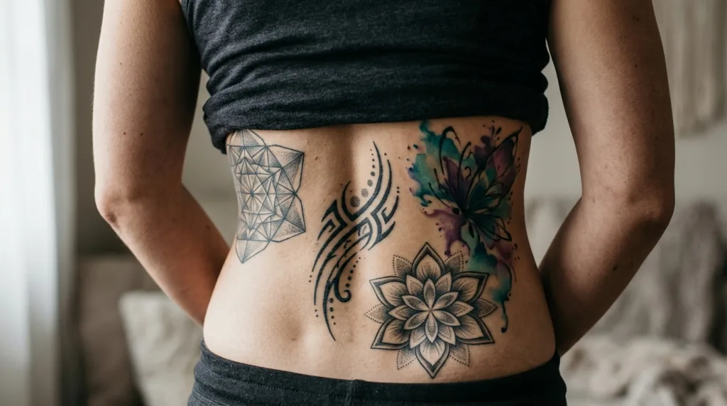 Tatouage bas du dos femme : styles, significations et inspirations